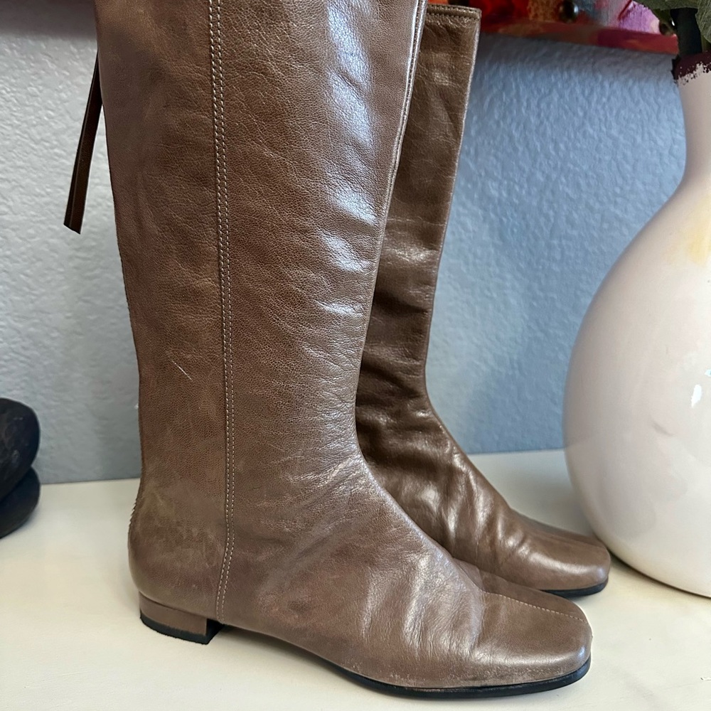 Ship COACH Boots in rich brown size 7.5